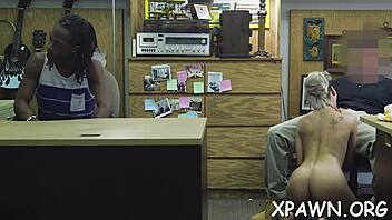 Naked amateur gets gangbang cock