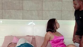 My Fiance Passed Out, So I Called Neighbor For Hard Fuck And Creampie!