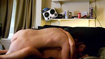 asian girl squirts with vibrator and gets fucked interracial!