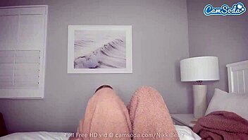Hey, sexy Nikki Benz fingers herself to a crazy orgasm on webcam!