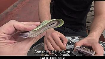 Young gay Latino gets paid to have sex