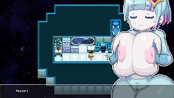 Intergalactic journey leads to intense titfuck and creampie