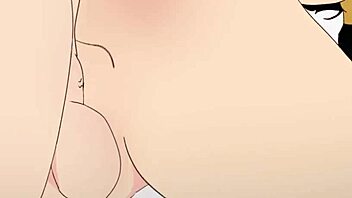 Bulma and Videl in Dragon Ball hentai anal sex.