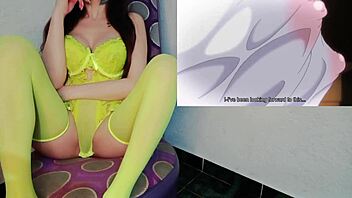 Asian hentai featuring close-ups and creampie action