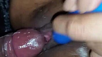 wife playing with anel vibrator at home