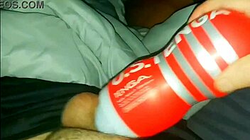 Cory Bernstein caught edging big dick into sex toy then cumshot.