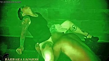 cuckold films gangbang in dark room with night vision camera