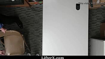 step daddy bangs his friend after shoplifting bust in public. caught red-handed!