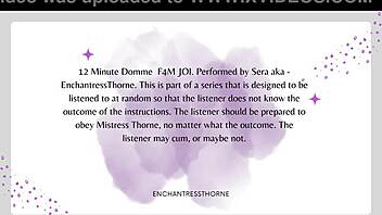 femdom gives jerk off instructions with denial in f4m video part 1