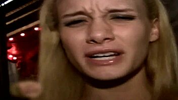 Super-hot blonde Leah enjoys the scene