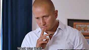 Vip4k: husband watches buxom wife have sex with neighbor