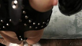 Tall Girl In Leather Harness Has Sex With Her Lover