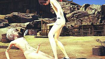 Seductive femboy Jin engages in intense anal and oral sex