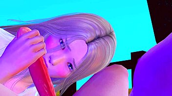 Lustful Asian slut moans from hard anal and deep throat in hentai game