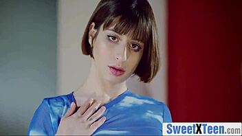 Short-Haired Italian Teen 18+ Silvia Soprano Gets Tight Pussy Drilled