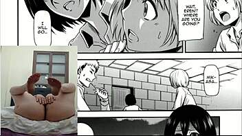 I'm watching this latina's big ass in the Shingeki no Kyojin hentai premiere