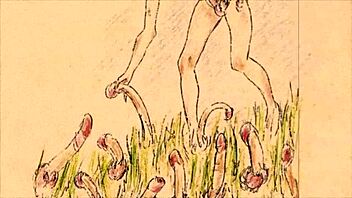 Vintage erotic anime animation