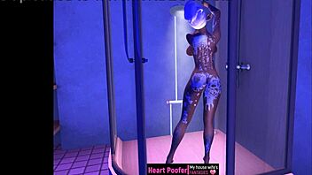 Bathing and Showering in a Fun Cartoon Animation Style