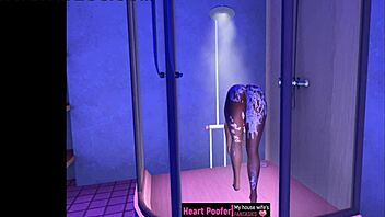 Bathing and Showering in a Fun Cartoon Animation Style