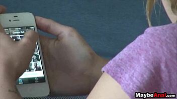 Cute blonde Krystal gets her rear stuffed outdoors! 🍑