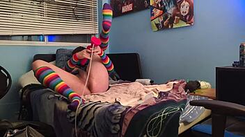 A Submissive Young Man Practices With His Toy In A Playful Manner