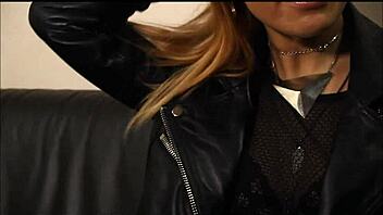 Rock Chick Rocks Leather Pants And Biker Jacket!