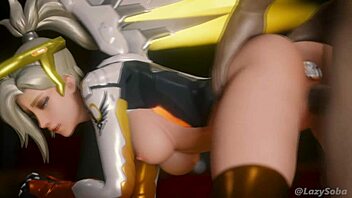 d va and tracer get bent over in overwatch hentai pack