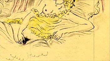 Винтажная карикатура из коллекции ретро аниме хентай