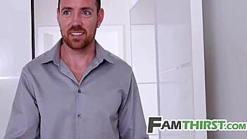 I show my stepdad the lingerie and he fucks my pussy hard.