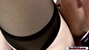 Hot babe's hairy pussy getting fucked