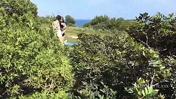 Sasha Rose And Daniella Margot Hot Outdoor Lesbian Action 😍