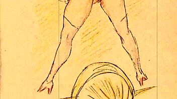 Vintage erotic anime animation