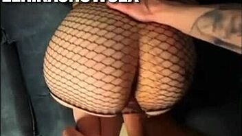 Petite Blonde Bent Over by Monster Cock in Stockings!