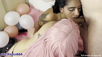 Girlfriend Catches Boyfriend Cheating But Lets Him Fuck Her Friend.