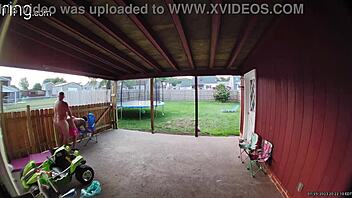 Wife sucks and fucks on back porch in daylight.