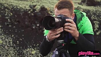 nasty photographer fucks her petite model outdoors