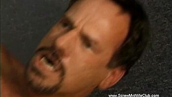 Husband, are you helping that stranger fuck your horny wife?