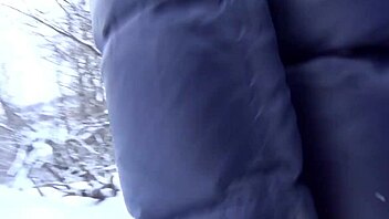 Steamy ski lesson turns into passionate encounter as young woman pleasures her much older instructor