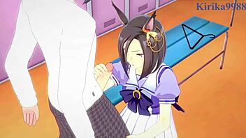 Stunning Uma Musume's intense 3D animated sex scene in the air