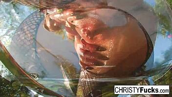 christy mack shows off big tits and ass