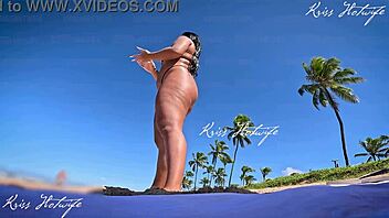 How would you react if you spotted me alone on a secluded African beach, flaunting my curves in a tiny bikini?