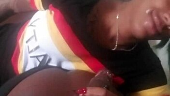 a beautiful girl enjoys a relaxing blowjob session