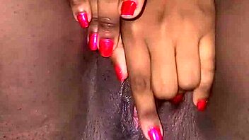 She is pregnant and horny, nobody to fuck her, so she masturbates with big tits