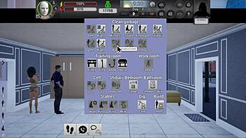 3D cartoon game of training and blowing huge cocks