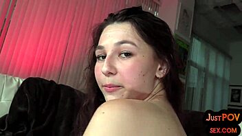 Hey, check out this POV of a barely legal amateur sucking and riding.