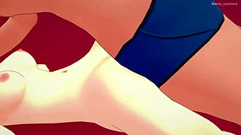 Anya gets aroused and plays with her bust in Yor's clothes?