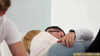 Damn! Step Bro Lets Alina West Ride His Huge Cock