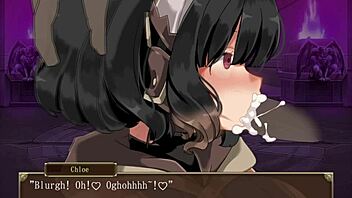 Mörk Chloe-anime med leksaker och förnedring