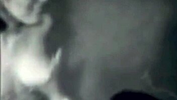 In vintage retro, hairy group engages in 3 some.