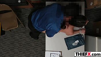 big cock punishing teen 18+ burglar in garage